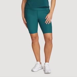 Eddie Bauer Women's Trail Tight Biker Shorts, color Blue Spruce, size M